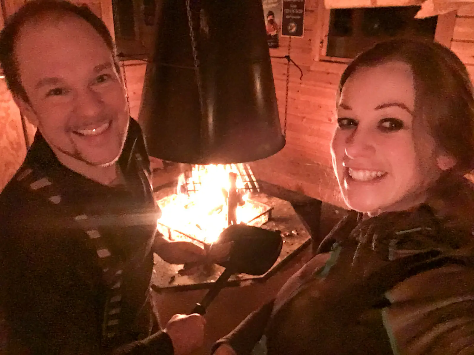 Hosts grilling inside the kota