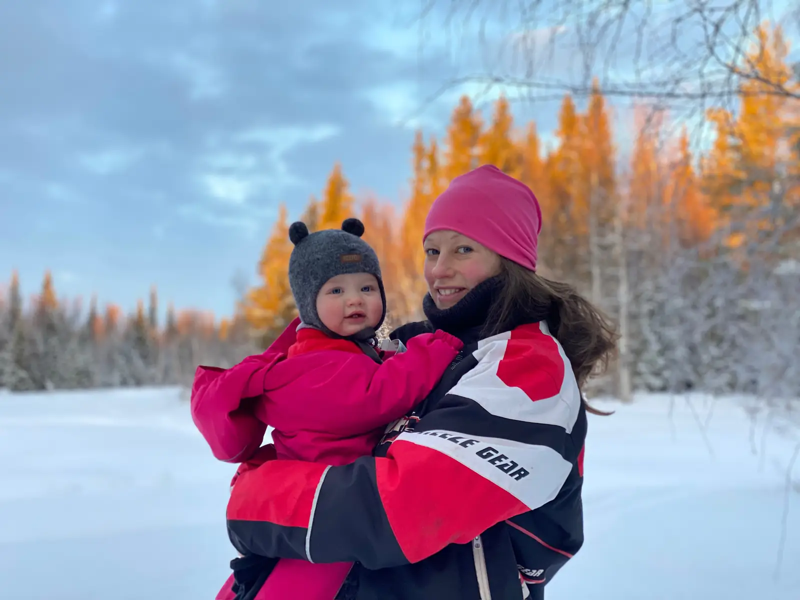 Family joy on the winter trail